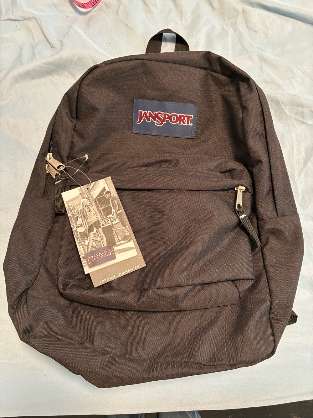 Jansport Classic Black Backpack with Red Logo